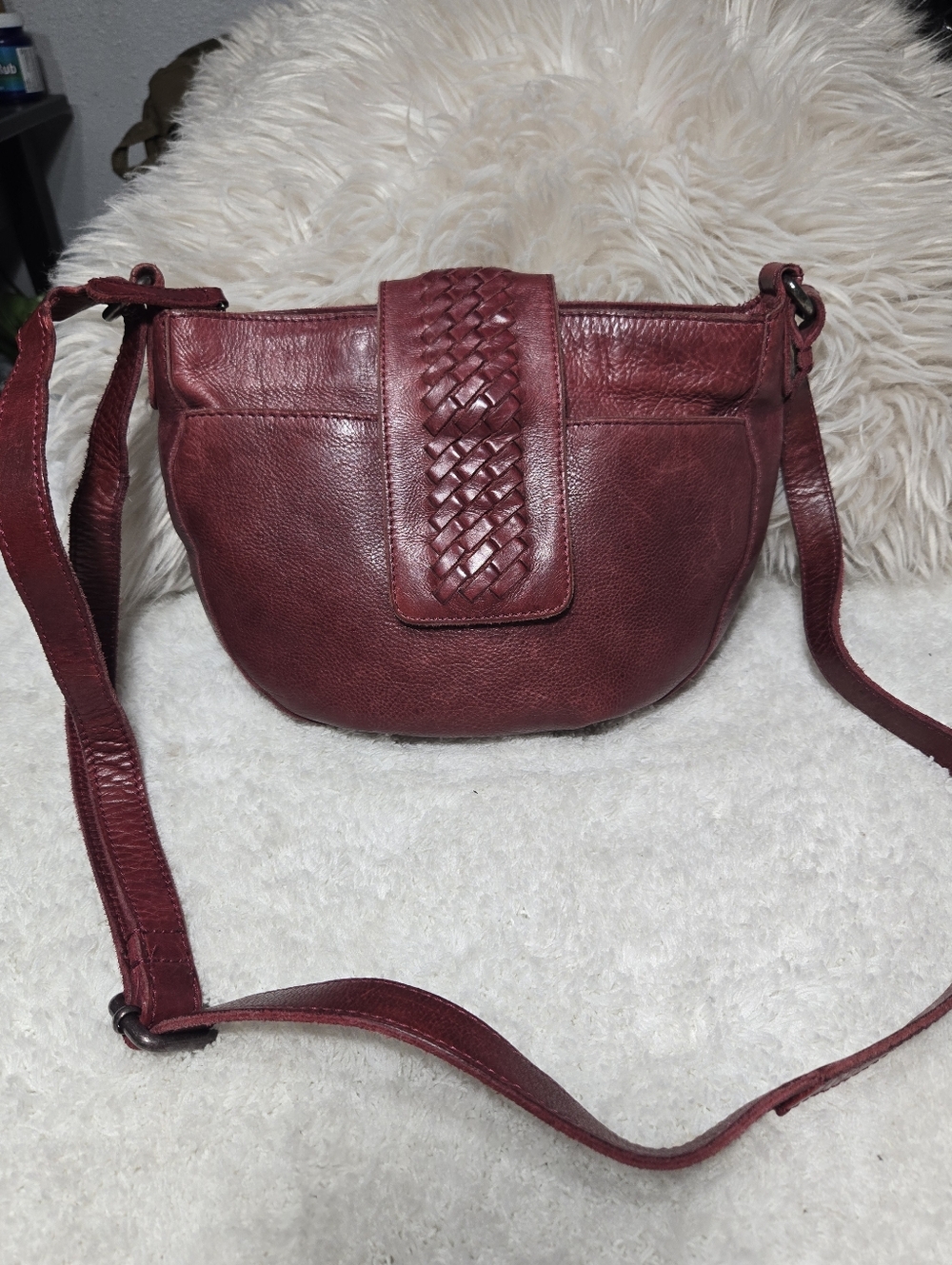 Vilenca Holland Red Leather Crossbody Bag Genuine Leather